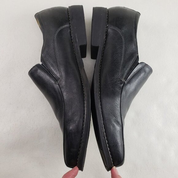 Sandro Moscoloni Edwin Leather Loafer Mens 11.5 Black Slip On Dress Casual Shoe - Picture 8 of 12